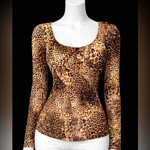 Karen Kane Sheer Top 
Size XL
Long Sleeves with Front Ruching